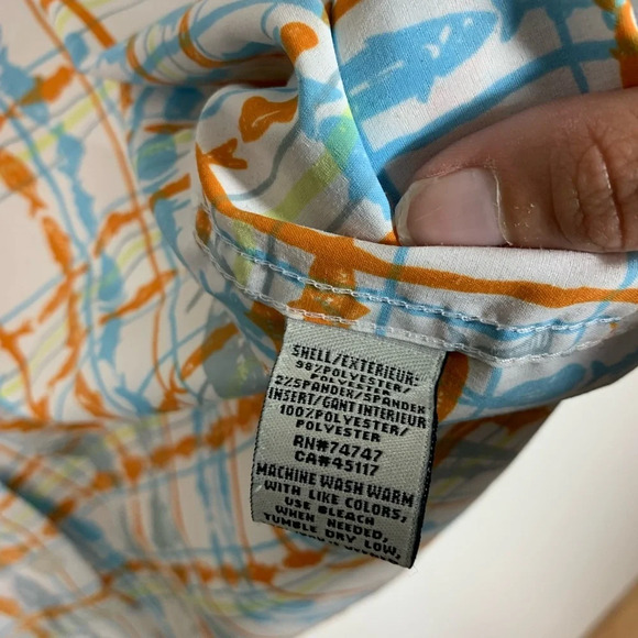 Bob Timberlake  Men’s Fish Print Short Sleeve Button Down Casual Shirt Size XL - Picture 5 of 14